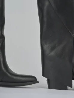 Clearance Stivali tacco 8cm pelle Donna Stivali Tacco Alto