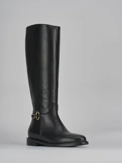 Online Stivali tacco 2cm pelle Donna Stivali Tacco Basso