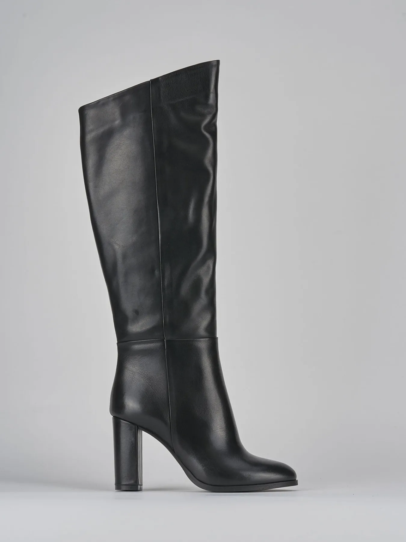 Outlet Stivali tacco 9cm pelle Donna Stivali Tacco Alto