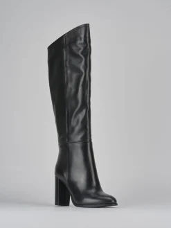 Outlet Stivali tacco 9cm pelle Donna Stivali Tacco Alto