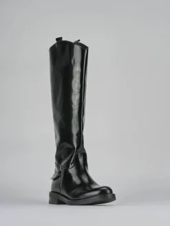 Clearance Stivali tacco 2cm pelle Donna Stivali Tacco Basso