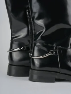 Clearance Stivali tacco 2cm pelle Donna Stivali Tacco Basso