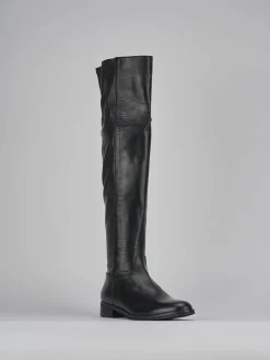 New Stivali tacco 2cm pelle Donna Stivali Tacco Basso