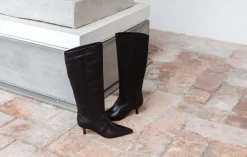 New Stivali tacco 5cm pelle Donna Stivali Tacco Alto