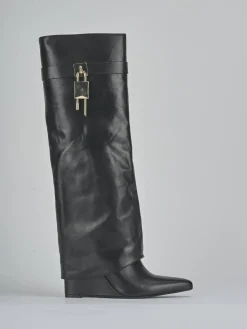 Stivali tacco 9cm pelle Donna Stivali Tacco Alto