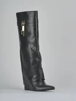 Stivali tacco 9cm pelle Donna Stivali Tacco Alto