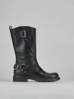 Clearance Stivali tacco 2cm pelle Donna Stivali Tacco Basso