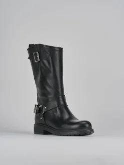 Clearance Stivali tacco 2cm pelle Donna Stivali Tacco Basso