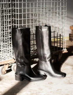 New Stivali tacco 5cm pelle Donna Stivali Tacco Alto