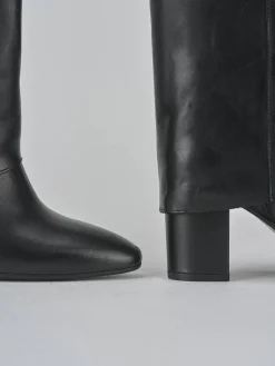 Outlet Stivali tacco 7cm pelle Donna Stivali Tacco Alto