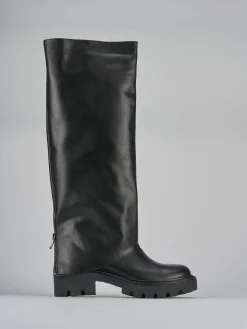 New Stivali tacco 3cm pelle Donna Stivali Tacco Basso