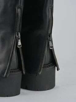 New Stivali tacco 3cm pelle Donna Stivali Tacco Basso