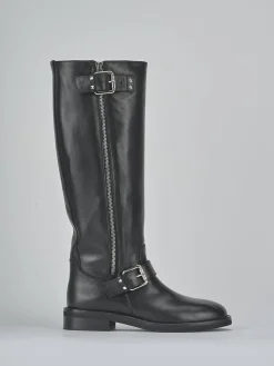 Online Stivali tacco 2cm pelle Donna Stivali Tacco Basso