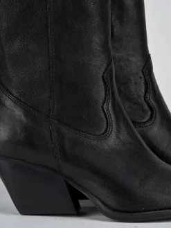 Discount Stivali tacco 7cm pelle Donna Stivali Tacco Alto