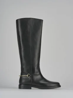 Sale Stivali tacco 2cm pelle Donna Stivali Tacco Basso