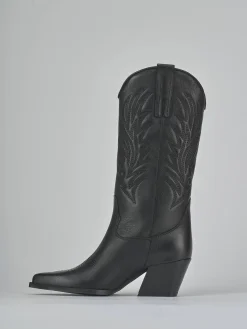 Stivali tacco 5cm pelle Donna Stivali Tacco Alto