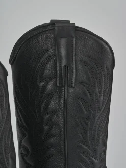 Stivali tacco 5cm pelle Donna Stivali Tacco Alto