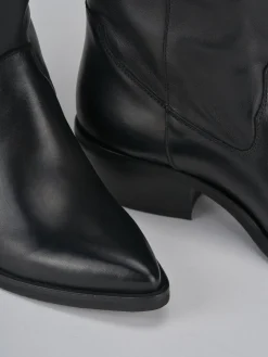 Stivali tacco 4cm pelle Donna Stivali Tacco Basso