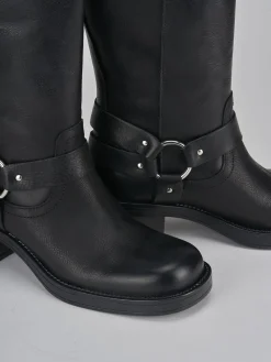 Clearance Stivali tacco 4cm pelle Donna Stivali Tacco Basso