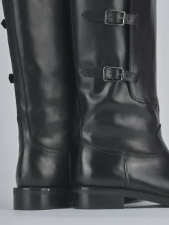 Discount Stivali tacco 3cm pelle Donna Stivali Tacco Basso