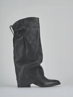 Hot Stivali tacco 4cm pelle Donna Stivali Tacco Basso