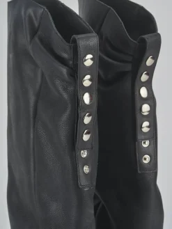 Hot Stivali tacco 4cm pelle Donna Stivali Tacco Basso