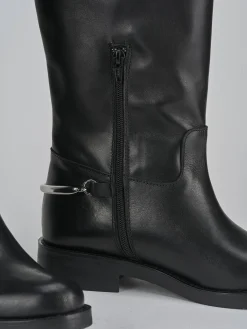 Clearance Stivali tacco 2cm pelle Donna Stivali Tacco Basso