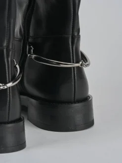 Clearance Stivali tacco 2cm pelle Donna Stivali Tacco Basso