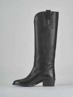 Hot Stivali tacco 4cm pelle Donna Stivali Tacco Basso