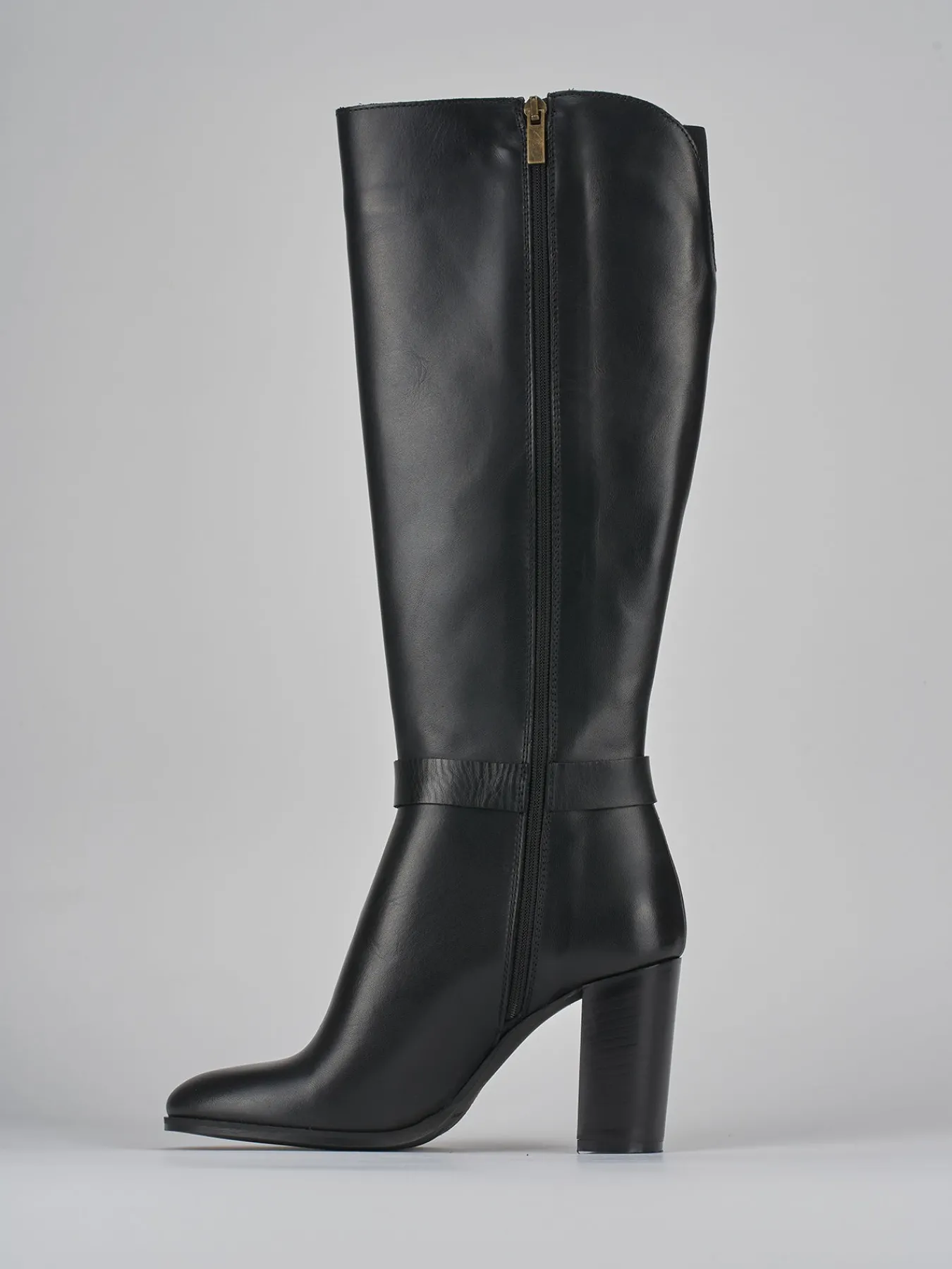 Stivali tacco 8cm pelle Donna Stivali Tacco Alto