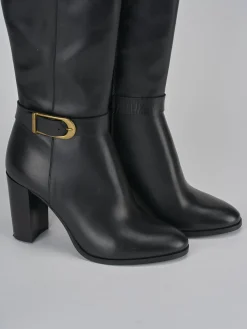 Stivali tacco 8cm pelle Donna Stivali Tacco Alto