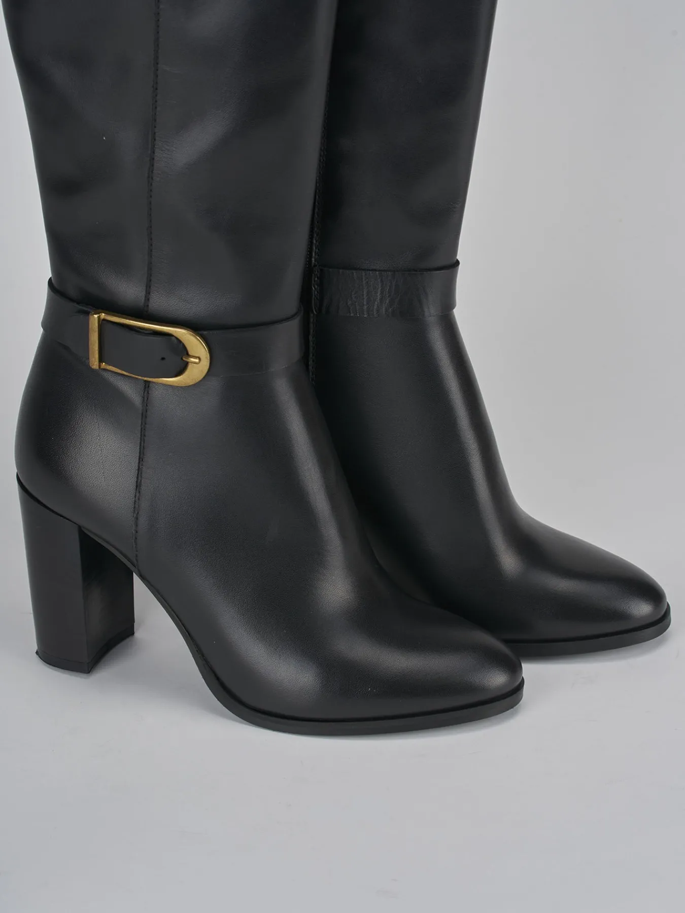 Stivali tacco 8cm pelle Donna Stivali Tacco Alto