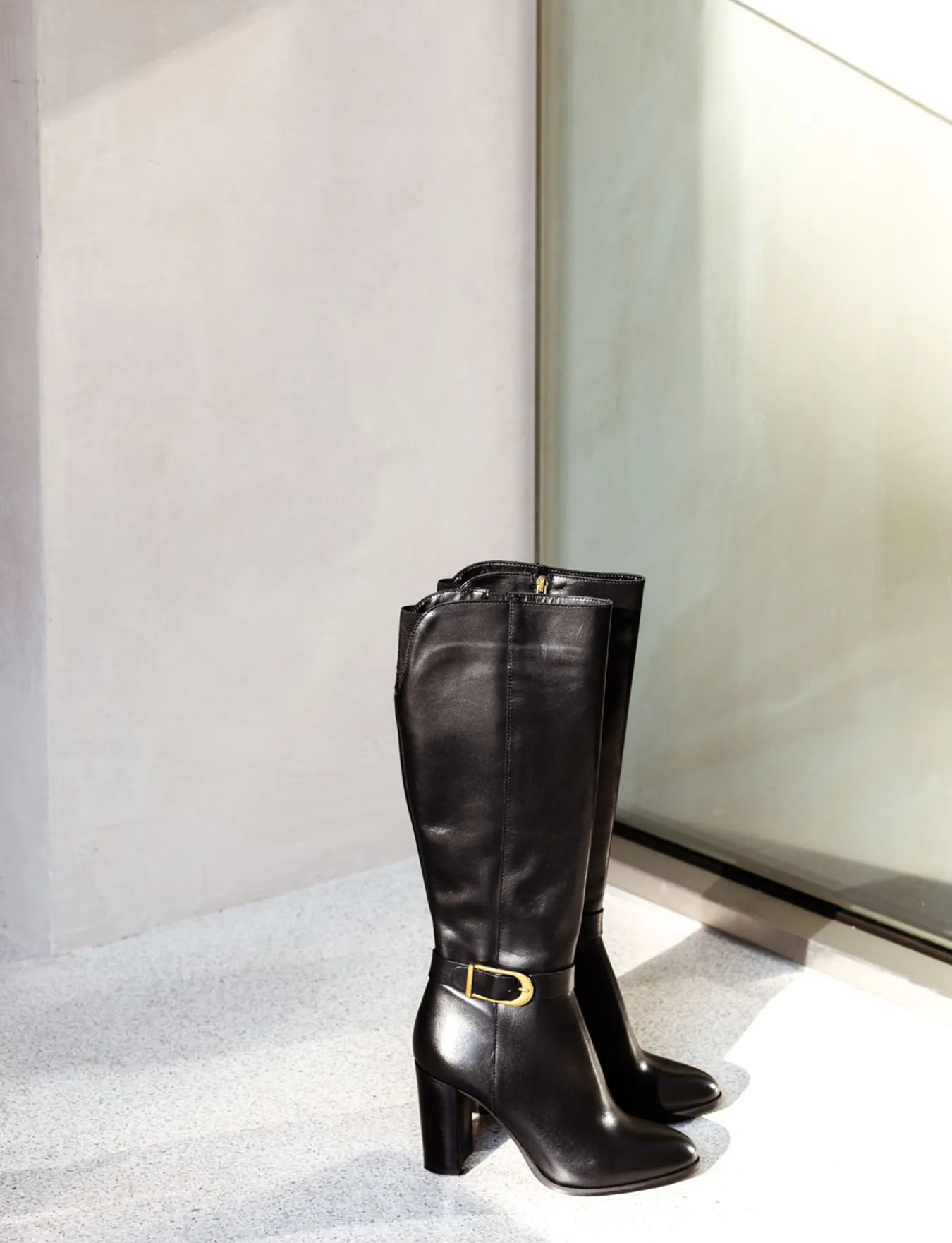 Stivali tacco 8cm pelle Donna Stivali Tacco Alto