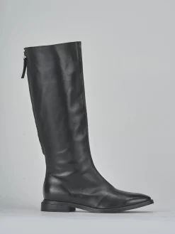 New Stivali tacco 2cm pelle Donna Stivali Tacco Basso