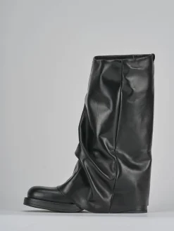 Outlet Stivali tacco 3cm pelle Donna Stivali Tacco Basso