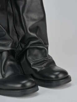 Outlet Stivali tacco 3cm pelle Donna Stivali Tacco Basso