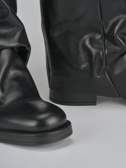 Outlet Stivali tacco 3cm pelle Donna Stivali Tacco Basso