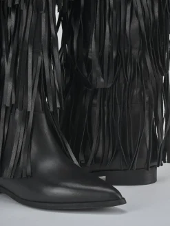 Online Stivali tacco 2cm pelle Donna Stivali Tacco Basso