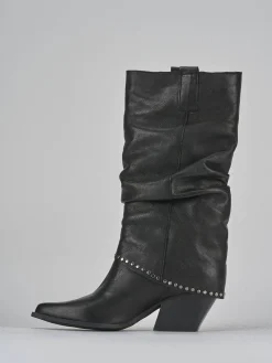 Sale Stivali tacco 8cm pelle Donna Stivali Tacco Alto