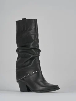 Sale Stivali tacco 8cm pelle Donna Stivali Tacco Alto