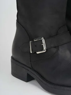 Outlet Stivali tacco 1cm pelle Donna Stivali Tacco Basso