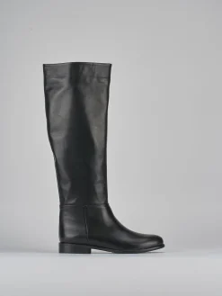 New Stivali tacco 2cm pelle Donna Stivali Tacco Basso