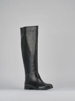 New Stivali tacco 2cm pelle Donna Stivali Tacco Basso