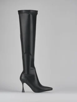 Outlet Stivali tacco 8cm pelle Donna Stivali Tacco Alto