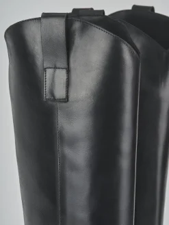 Sale Stivali tacco 8cm pelle Donna Stivali Tacco Alto