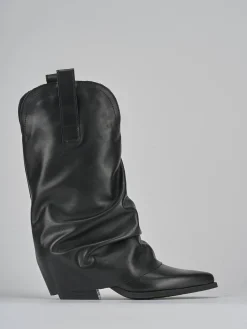 Discount Stivali tacco 5cm pelle Donna Stivali Tacco Alto