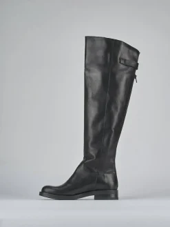 Clearance Stivali tacco 1cm pelle Donna Stivali Tacco Basso