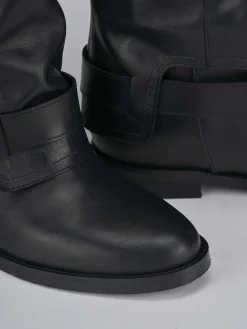 Outlet Stivali tacco 2cm pelle Donna Stivali Tacco Basso