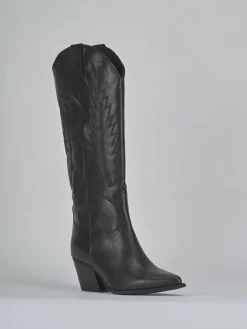 Stivali tacco 6cm pelle Donna Stivali Tacco Alto