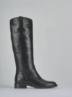 Outlet Stivali tacco 3cm pelle Donna Stivali Tacco Basso